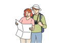 پیش‌نمایش فایل couple-of-tourists-study-map-and-choosing-route-for-hike-in-mountains-with-wildlife-11506878 از پک فعالیت افراد