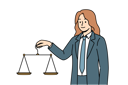 پیش‌نمایش فایل female-lawyer-holds-scale-in-hand-and-listening-to-arguments-of-parties-for-fair-and-legal-decision-11506882 از پک فعالیت افراد