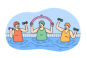 پیش‌نمایش فایل elderly-women-working-out-in-pool-doing-aqua-fitness-and-lifting-dumbbells-to-improve-health-11506846 از پک فعالیت افراد