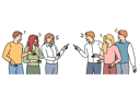 پیش‌نمایش فایل sorra-two-teams-of-business-people-working-in-different-departments-of-corporation-11506844 از پک فعالیت افراد
