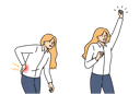 پیش‌نمایش فایل woman-with-sore-lower-back-bends-over-in-pain-and-feeling-sciatica-and-begins-to-rejoice-after-healing-11506857 از پک فعالیت افراد