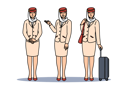 پیش‌نمایش فایل women-flight-attendants-of-arabian-airlines-and-in-traditional-uniform-with-national-hat-and-long-skirt-11506843 از پک فعالیت افراد