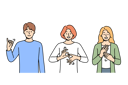 پیش‌نمایش فایل deaf-and-mute-people-use-sign-language-to-communicate-by-making-different-gestures-11506970 از پک فعالیت افراد
