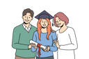 پیش‌نمایش فایل girl-graduate-in-student-hat-holds-certificate-of-higher-education-and-standing-with-parents-11506957 از پک فعالیت افراد