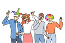 پیش‌نمایش فایل group-of-friends-participating-in-masquerade-and-dancing-and-enjoying-festive-party-11506933 از پک فعالیت افراد