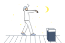 پیش‌نمایش فایل sleepwalking-man-walking-on-roof-of-house-at-night-and-walking-in-unconscious-state-due-to-somnambulism-11506962 از پک فعالیت افراد