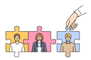 پیش‌نمایش فایل team-building-from-puzzle-with-business-people-in-process-of-recruiting-and-hiring-company-personnel-11506965 از پک فعالیت افراد
