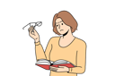 پیش‌نمایش فایل woman-experiences-vision-problems-reading-book-and-looks-at-glasses-with-upset-grimace-11506950 از پک فعالیت افراد