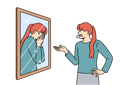 پیش‌نمایش فایل woman-scolding-own-reflection-in-mirror-of-low-self-esteem-and-dipression-11506944 از پک فعالیت افراد