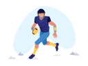 پیش‌نمایش فایل boy-playing-american-foot-ball-8957426 از پک تصویرسازی ورزش - بخش 1