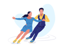 پیش‌نمایش فایل couple-doing-ice-skating-8957437 از پک تصویرسازی ورزش - بخش 1