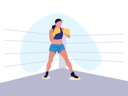 پیش‌نمایش فایل female-boxing-player-8957431 از پک تصویرسازی ورزش - بخش 1