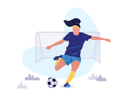 پیش‌نمایش فایل girl-kicking-football-8953490 از پک تصویرسازی ورزش - بخش 1