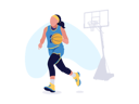 پیش‌نمایش فایل girl-playing-basketball-8953488 از پک تصویرسازی ورزش - بخش 1