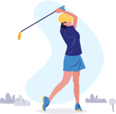 پیش‌نمایش فایل girl-playing-golf-8953492 از پک تصویرسازی ورزش - بخش 1