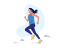 پیش‌نمایش فایل girl-running-in-race-8957439 از پک تصویرسازی ورزش - بخش 1