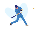 پیش‌نمایش فایل man-playing-baseball-8957428 از پک تصویرسازی ورزش - بخش 1