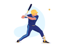 پیش‌نمایش فایل man-playing-baseball-8957429 از پک تصویرسازی ورزش - بخش 1