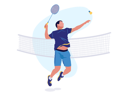 پیش‌نمایش فایل young-man-playing-badminton-8953485 از پک تصویرسازی ورزش - بخش 1
