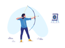 پیش‌نمایش فایل girl-doing-archery-10475742 از پک ورزش