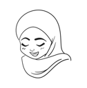 پیش‌نمایش فایل shy-hijab-woman-10795840 از پک افراد با برخی حالات - هنر خطی دودل