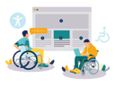 پیش‌نمایش فایل disabled-man-use-assistive-technology-11998191 از پک دسترسی پذیری