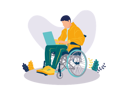 پیش‌نمایش فایل disabled-man-working-on-laptop-11804656 از پک دسترسی پذیری