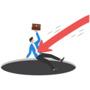 پیش‌نمایش فایل businessman-falling-into-financial-recession-8729913 از پک مفهوم کسب و کار