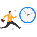 پیش‌نمایش فایل businessman-running-against-time-8729932 از پک مفهوم کسب و کار