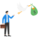 پیش‌نمایش فایل businessman-sending-money-through-bird-8729907 از پک مفهوم کسب و کار