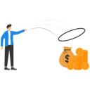 پیش‌نمایش فایل businessman-tries-to-catch-money-8729911 از پک مفهوم کسب و کار