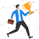 پیش‌نمایش فایل male-entrepreneur-winning-trophy-8729917 از پک مفهوم کسب و کار