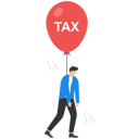 پیش‌نمایش فایل businessmen-fly-balloons-with-the-word-tax-8720576 از پک مفهوم کسب و کار
