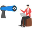پیش‌نمایش فایل spyglass-in-keyhole-8720596 از پک مفهوم کسب و کار