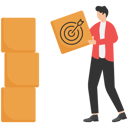 پیش‌نمایش فایل businessman-holding-wooden-cube-with-target-8724457 از پک مفهوم کسب و کار