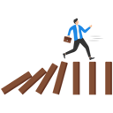 پیش‌نمایش فایل businessman-running-away-from-falling-effect-8724461 از پک مفهوم کسب و کار