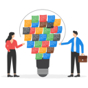 پیش‌نمایش فایل businessman-and-woman-discover-solution-8832919 از پک کسب و کار