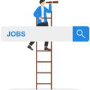 پیش‌نمایش فایل businessman-climb-up-ladder-of-job-search-bar-with-binoculars-to-see-opportunity-8832930 از پک کسب و کار