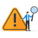 پیش‌نمایش فایل businessman-with-magnifying-monitor-and-investigate-incident-with-exclamation-attention-sign-8832913 از پک کسب و کار