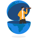 پیش‌نمایش فایل entrepreneur-open-globe-using-binoculars-looking-for-future-vision-8832936 از پک کسب و کار