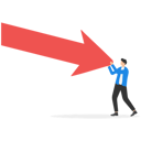 پیش‌نمایش فایل man-pushing-falling-down-arrow-with-full-effort-8832927 از پک کسب و کار