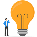 پیش‌نمایش فایل smart-entrepreneur-thinking-with-big-oversized-idea-light-bulb-8832939 از پک کسب و کار
