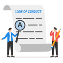 پیش‌نمایش فایل business-team-writing-code-of-conduct-document-8842430 از پک پروژه کسب‌وکار