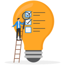 پیش‌نمایش فایل businessman-with-magnifiers-analyze-lightbulb-ideas-8842415 از پک پروژه کسب‌وکار