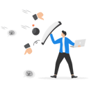پیش‌نمایش فایل businessmen-hold-strong-umbrellas-to-protect-from-negative-feedback-8842420 از پک پروژه کسب‌وکار