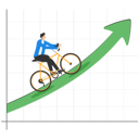 پیش‌نمایش فایل entrepreneur-riding-cycle-on-rising-up-profit-graph-8842410 از پک پروژه کسب‌وکار