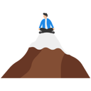 پیش‌نمایش فایل man-meditates-while-sitting-on-hill-8839510 از پک کسب و کار
