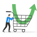پیش‌نمایش فایل businessman-buy-stock-with-down-arrow-graph-in-shopping-cart-8851387 از پک مفهوم کسب و کار
