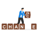 پیش‌نمایش فایل businessman-using-eraser-to-erase-alphabet-from-change-to-be-chance-8851391 از پک مفهوم کسب و کار