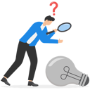 پیش‌نمایش فایل business-analyst-using-magnifying-glass-to-analyze-question-marks-8880963 از پک کسب و کار